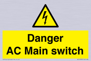 Danger AC Main switch 
